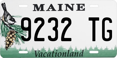 ME license plate 9232TG
