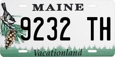 ME license plate 9232TH