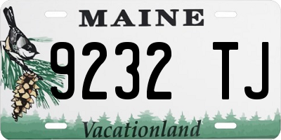 ME license plate 9232TJ