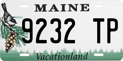 ME license plate 9232TP