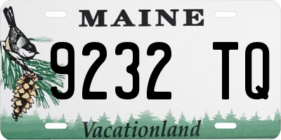 ME license plate 9232TQ