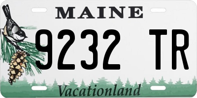 ME license plate 9232TR