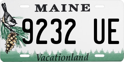 ME license plate 9232UE