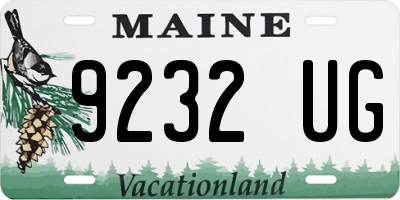 ME license plate 9232UG