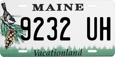 ME license plate 9232UH