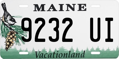 ME license plate 9232UI