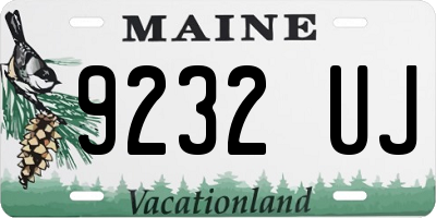 ME license plate 9232UJ