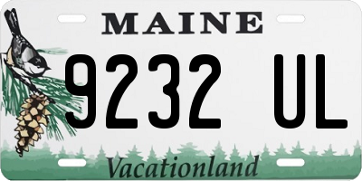 ME license plate 9232UL