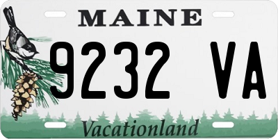 ME license plate 9232VA