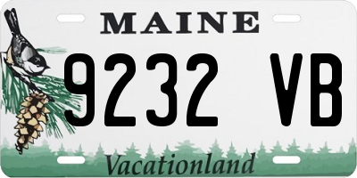 ME license plate 9232VB