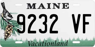 ME license plate 9232VF