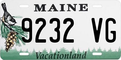ME license plate 9232VG