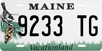 ME license plate 9233TG
