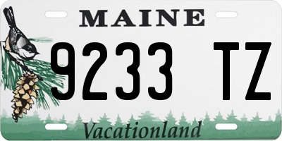 ME license plate 9233TZ