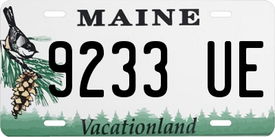 ME license plate 9233UE