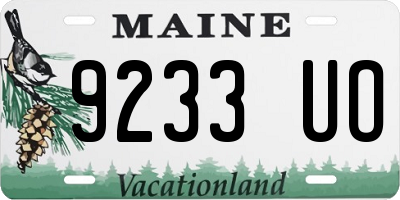 ME license plate 9233UO