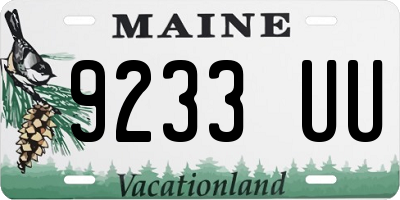 ME license plate 9233UU