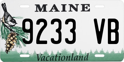 ME license plate 9233VB