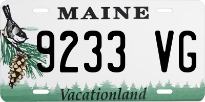 ME license plate 9233VG
