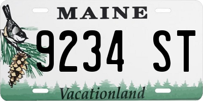 ME license plate 9234ST