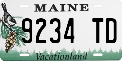 ME license plate 9234TD