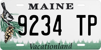 ME license plate 9234TP