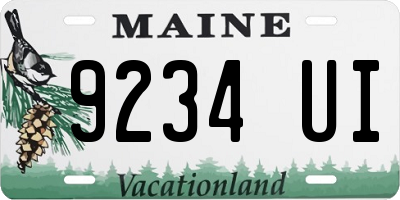 ME license plate 9234UI