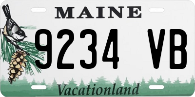 ME license plate 9234VB