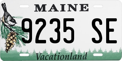 ME license plate 9235SE