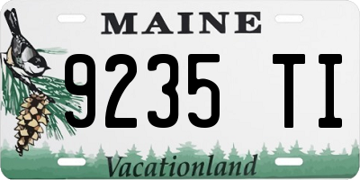 ME license plate 9235TI