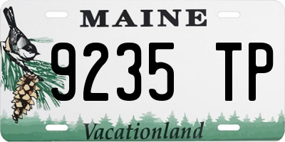 ME license plate 9235TP