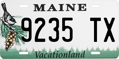 ME license plate 9235TX