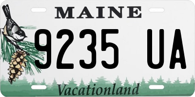 ME license plate 9235UA
