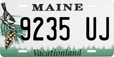 ME license plate 9235UJ