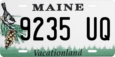 ME license plate 9235UQ