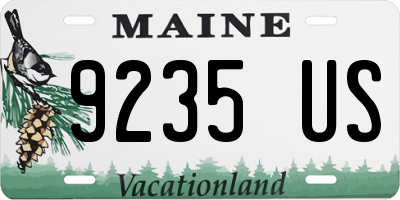 ME license plate 9235US