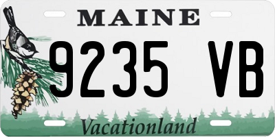 ME license plate 9235VB