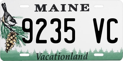 ME license plate 9235VC