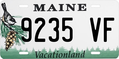 ME license plate 9235VF