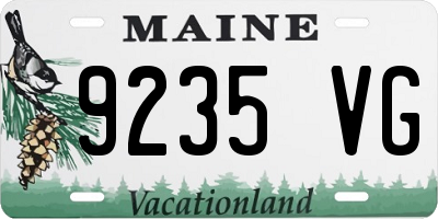 ME license plate 9235VG