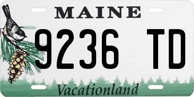 ME license plate 9236TD