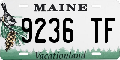 ME license plate 9236TF