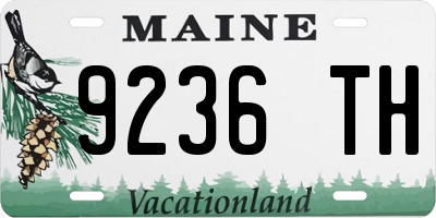 ME license plate 9236TH