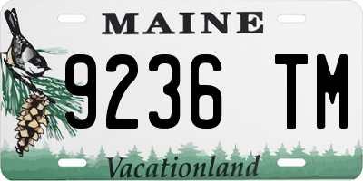 ME license plate 9236TM