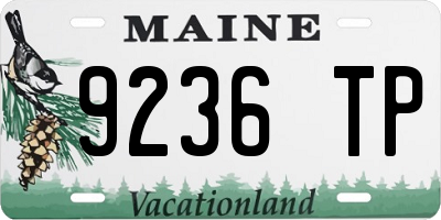 ME license plate 9236TP
