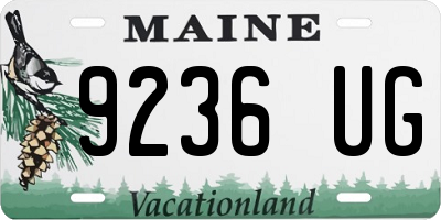 ME license plate 9236UG