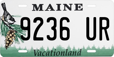 ME license plate 9236UR