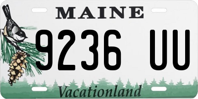 ME license plate 9236UU