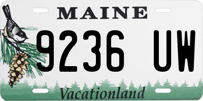 ME license plate 9236UW