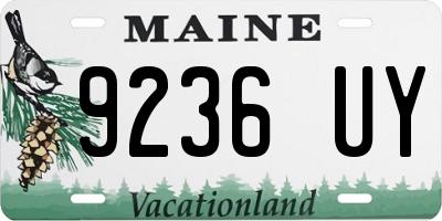 ME license plate 9236UY